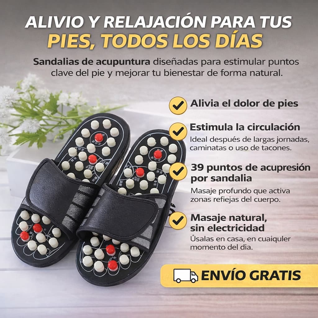 Sandalias de acupuntura