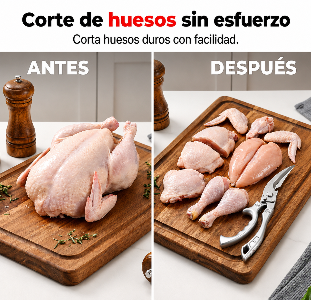 Tijeras de cocina multifuncionales de alta resistencia