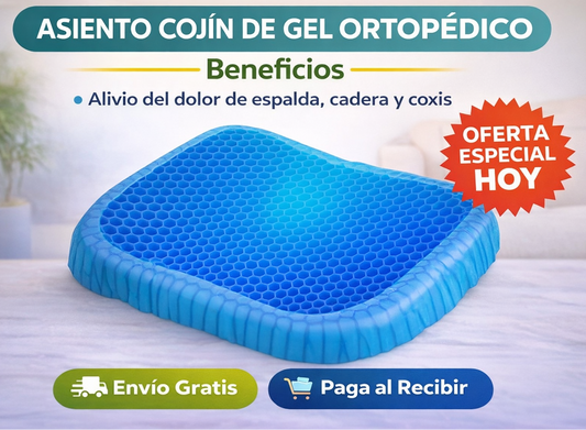 Asiento Cojín de Gel Ortopédico